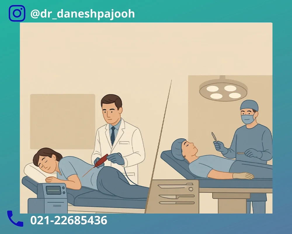 مقایسه لیزر شقاق مقعدی و جراحی سنتی